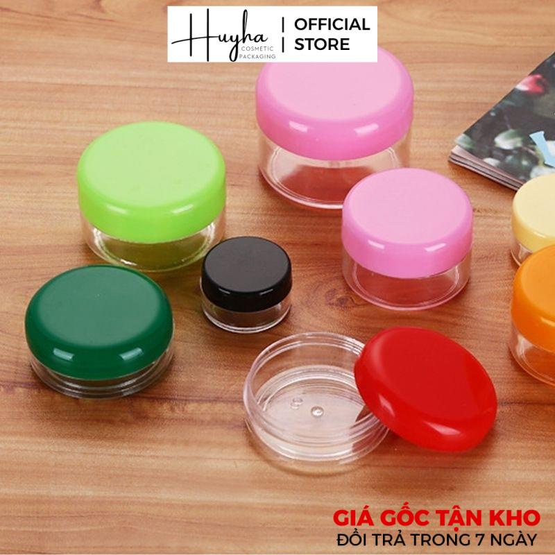 Hủ Hộp Đựng Kem HUY HA COSMETIC PACKAGING Nhựa Tròn 3g,5g,10g Đựng Kem, Gel, Bột , Phụ Kiện Du Lịch