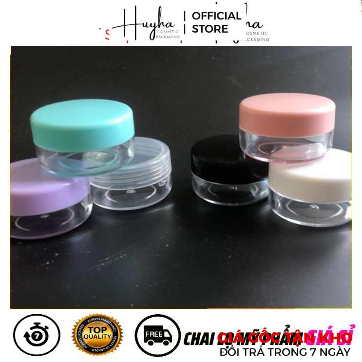 Hủ Hộp Đựng Kem HUY HA COSMETIC PACKAGING Nhựa Tròn 3g,5g,10g Đựng Kem, Gel, Bột , Phụ Kiện Du Lịch