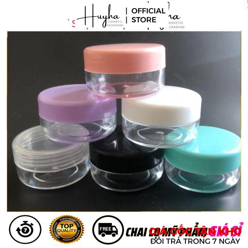 Hủ Hộp Đựng Kem HUY HA COSMETIC PACKAGING Nhựa Tròn 3g,5g,10g Đựng Kem, Gel, Bột , Phụ Kiện Du Lịch