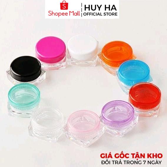 Hủ Hộp Đựng Kem HUY HA COSMETIC PACKAGING Nhựa Trong Suốt 3g,5g Chiết Mỹ Phẩm, Đựng Kem , Phụ Kiện Du Lịch