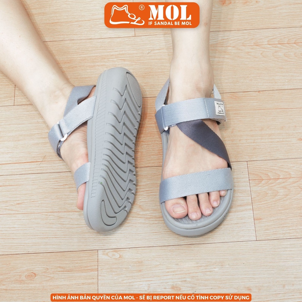 Sandal nam nữ unisex chính hãng MOL Zenstep MS6G quai chữ Z màu xám