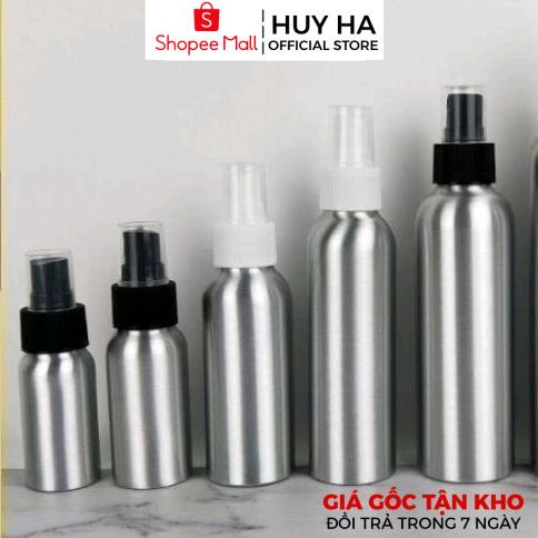 Chai Xịt Phun Sương Thân Nhôm 30ml,50ml,100ml Chiết Mỹ Phẩm, Đựng Dung Dịch HUY HA COSMETIC PACKAGING