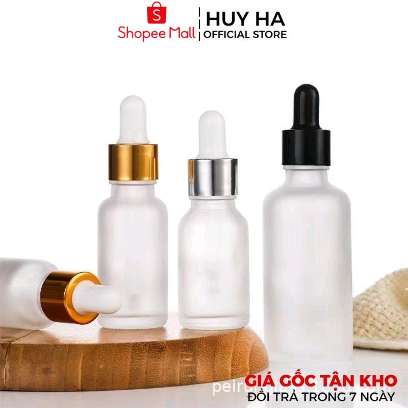 Chai Lọ Chiết Serum [5ml-100ml] Thủy Tinh Phun Mờ Cao Cấp Nắp Bóp Giọt HUY HA COSMETIC PACKAGING