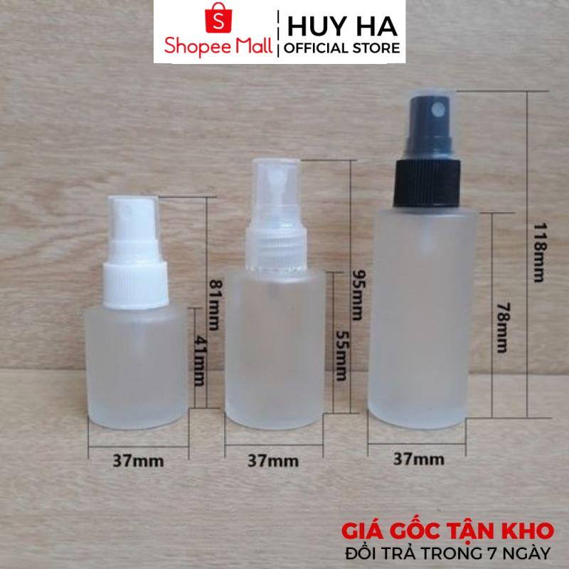 Chai Lọ Xịt Phun Sương HUY HA COSMETIC PACKAGING Thủy Tinh Mờ Vai Ngang 20ml,30ml,50ml Đựng Nước Hoa, Tinh Dầu