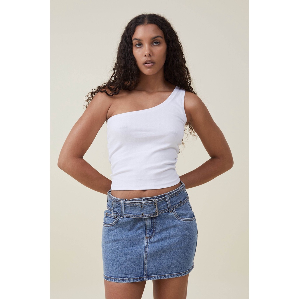 COTTON ON - Áo Thun Cộc Tay Nữ - Jamie One Shoulder Cami 2055843-02