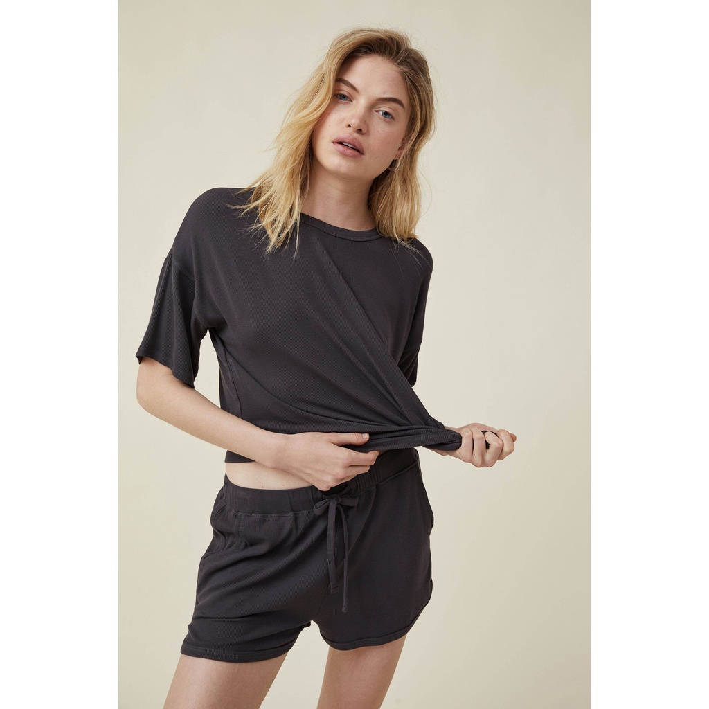 COTTON ON - Quần Thun Ngắn Nữ - Sleep Recovery Relaxed Pocket 6334664-07