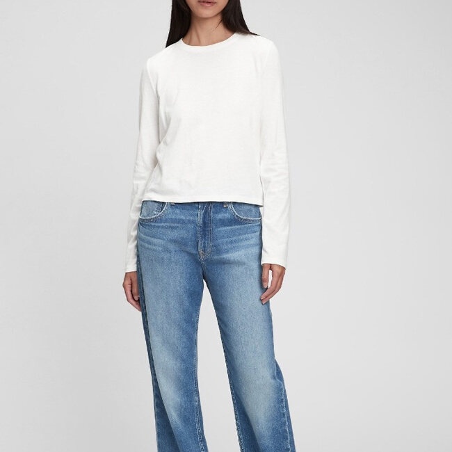 GAP - Áo Thun Tay Dài Nữ - LS SHRUNKEN TEE 709400-00