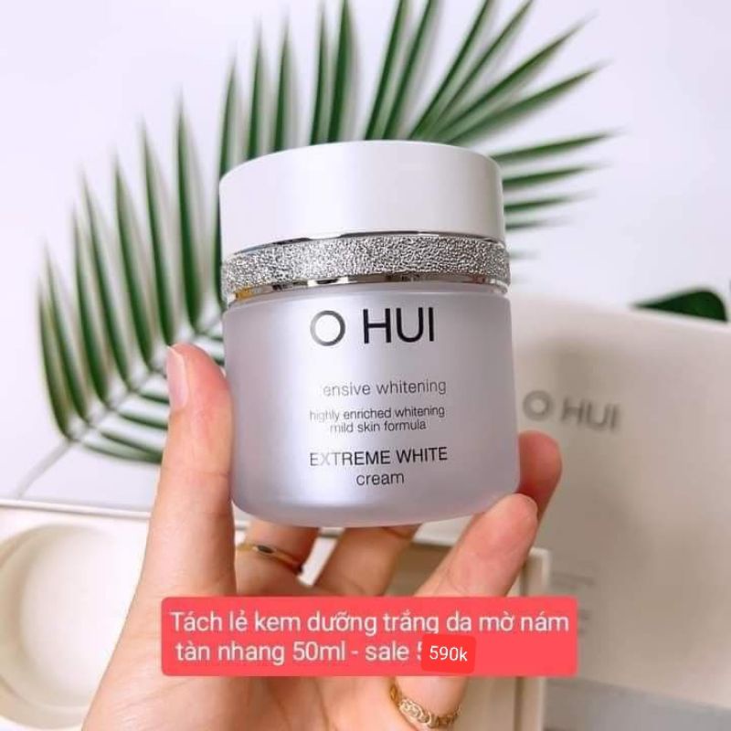 Sét Kem dưỡng Ohui Trắng Extreme White dưỡng trắng da mờ nám sạm tàn nhang