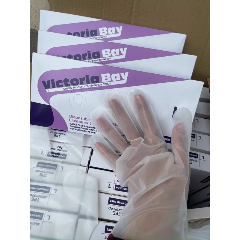 Hộp 100 Găng Tay Nilon Dùng 1 Lần Dẻo Dai