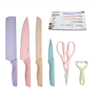 BỘ DAO 6 MÓN KITCHEN KNIFE LÚA MẠCH