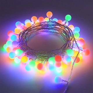 Dây đèn LED Bi đục chớp nháy Greenlight Shop dài 10m 100 bóng hàng chuẩn đẹp, đèn led trang trí Noel Tết 2024