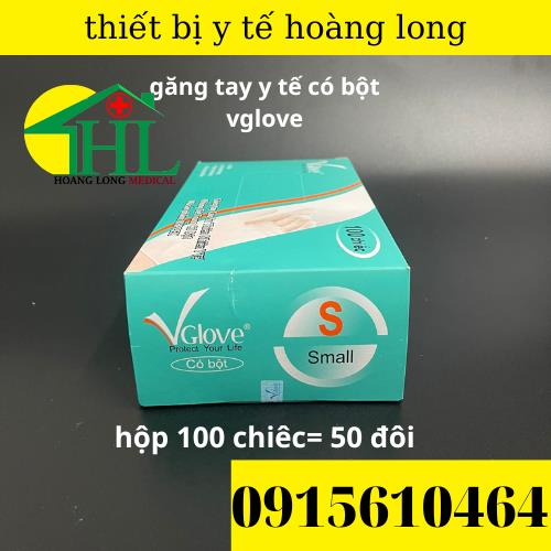 Găng tay y tế VGLOVE có bột size S, M, L