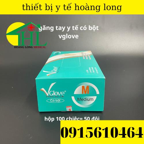 Găng tay y tế VGLOVE có bột size S, M, L