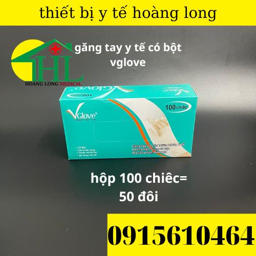 Găng tay y tế VGLOVE có bột size S, M, L