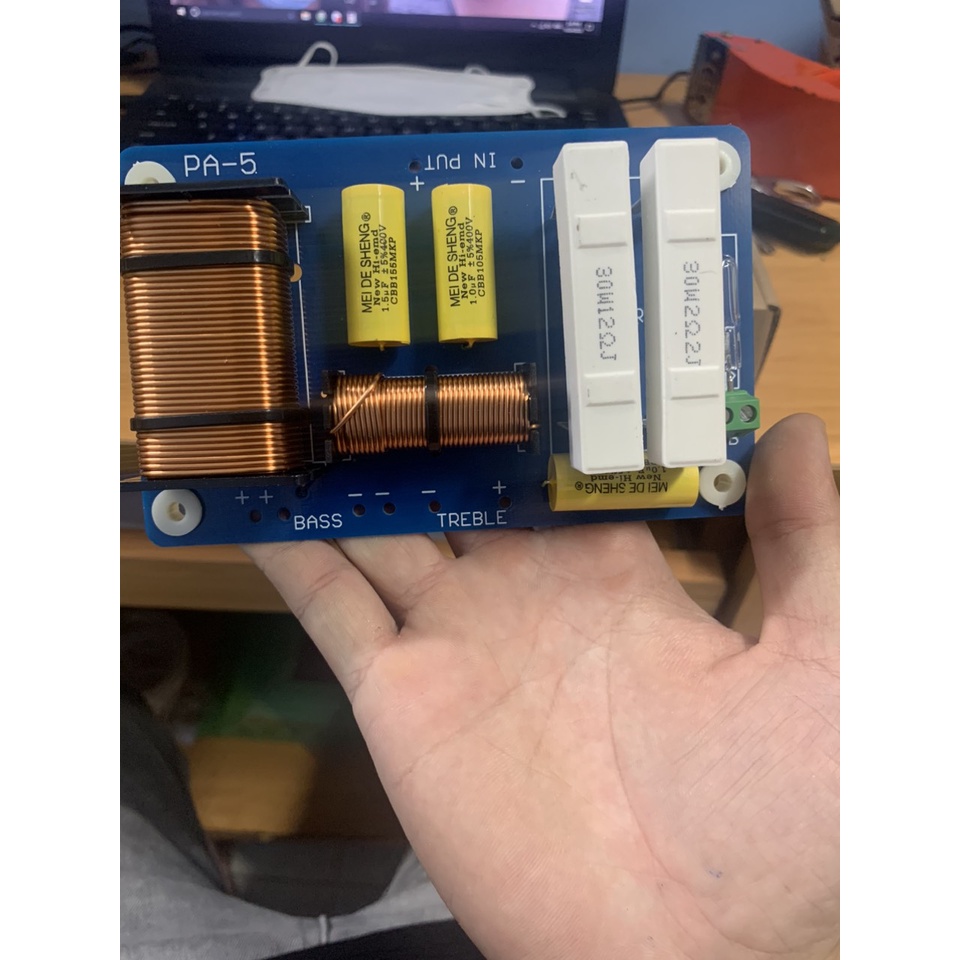 Mạch lọc phân tần 2 đường tiếng PA 5 1 bass - 1 treble chuyên dụng cho loa kéo