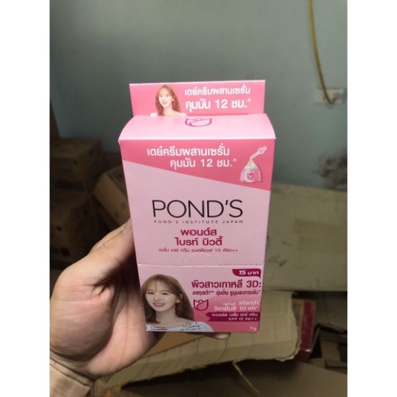 Hộp 6 Gói Kem Dưỡng Trắng Da POND'S Thái Lan Có Nút Vặn .