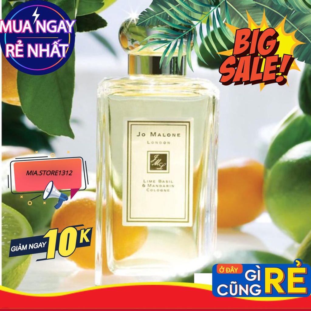 🌠 Nước hoa Jo Malone Lime Basil & Mandarin freeship 🌠𝙼𝚒𝚊 𝚂𝚝𝚘𝚛𝚎 🌠