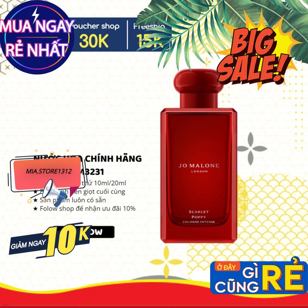 Scarlet Poppy Cologne Intense 10ml🌠𝙼𝚒𝚊 𝚂𝚝𝚘𝚛𝚎 🌠