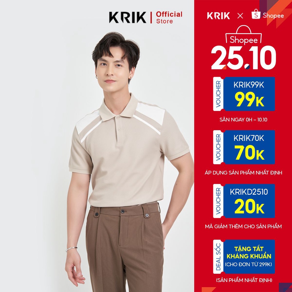 Áo Polo Nam KRIK Cổ Đức Chất Liệu Cotton Cao Cấp Form Regular Vừa Vặn Thoải Mái PL2009