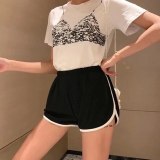 Quần short nữ viền sọc thể thao