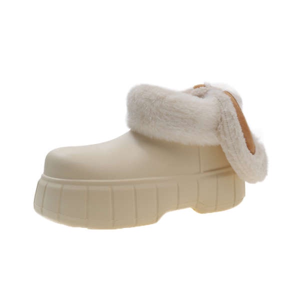 Giày cotton Lót Nhung Đế Dày Đính Tai Thỏ Dễ Thương Thời Trang Mùa Đông 2023 Cho Nữ
