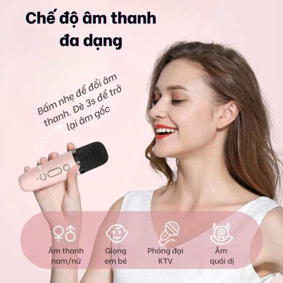 Loa Bluetooth, Loa Karaoke Mini K12 Sạc Pin Không Dây, Âm Thanh Hay Bass Chuẩn Tặng Kèm 2 Míc Hát, Bảo Hành 12 Tháng