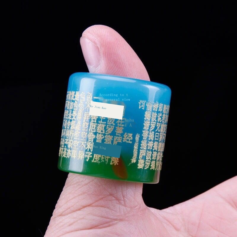 Xinjiang Cờ Lê Ngọc Bích Đủ Màu Sắc Ngọc Bích Đeo Ngón Tay Cái Hình Trái Tim Cho Nam