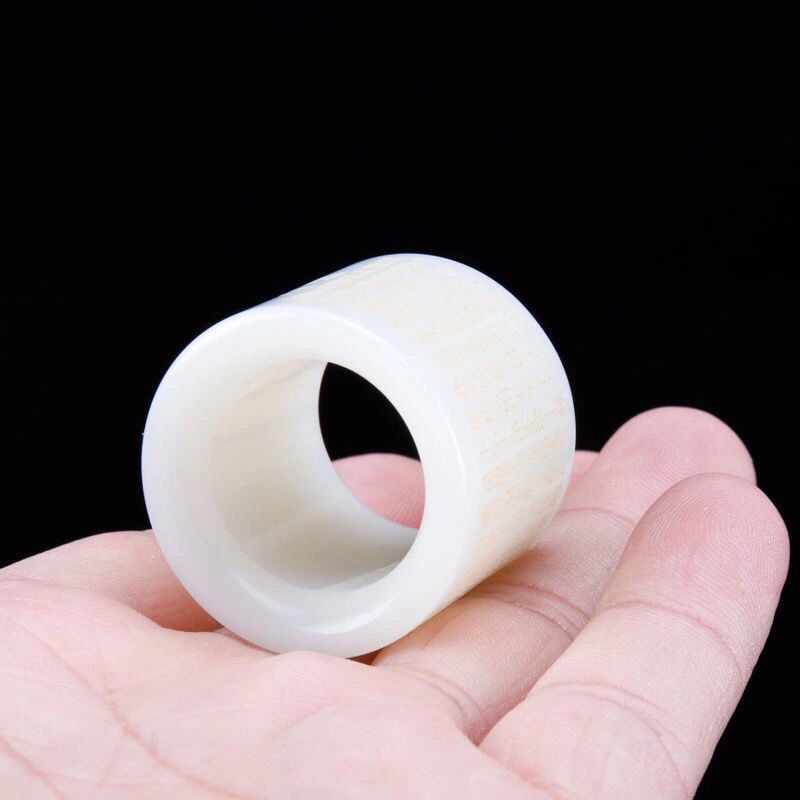 Xinjiang Cờ Lê Ngọc Bích Đủ Màu Sắc Ngọc Bích Đeo Ngón Tay Cái Hình Trái Tim Cho Nam