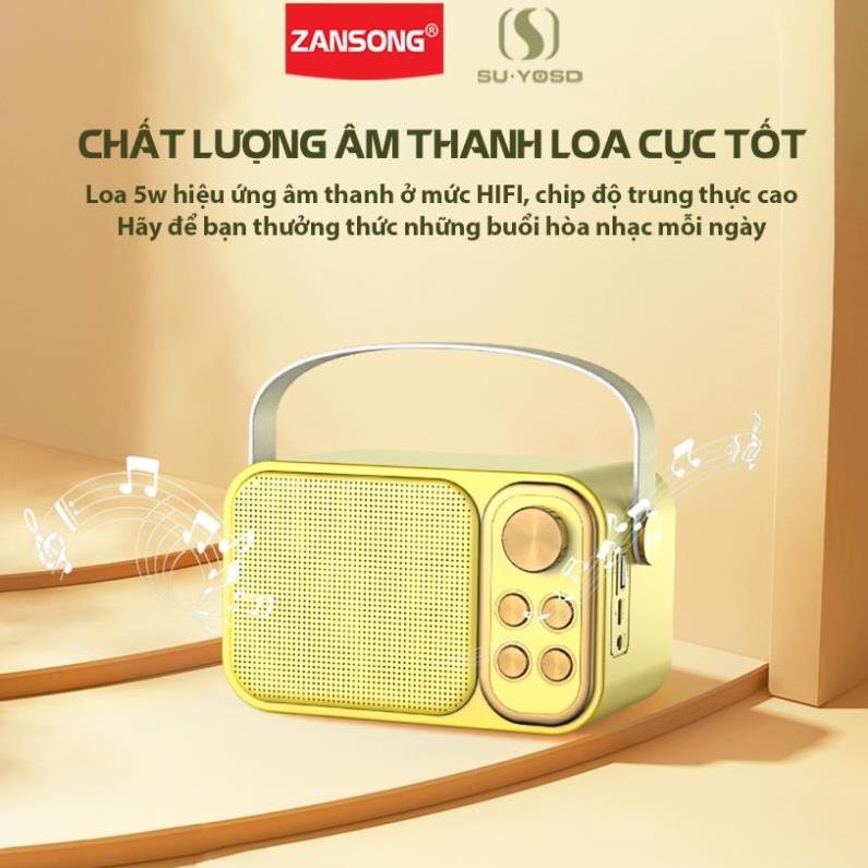 Loa Karaoke Mini, Loa Hát Karaoke Mini Bluetooth YS103 Tặng Kèm 1 Míc Hát Không Dây Công Suất 5W Âm Thanh Bass Cực Hay