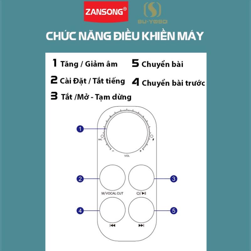 Loa Karaoke Mini, Loa Hát Karaoke Mini Bluetooth YS103 Tặng Kèm 1 Míc Hát Không Dây Công Suất 5W Âm Thanh Bass Cực Hay