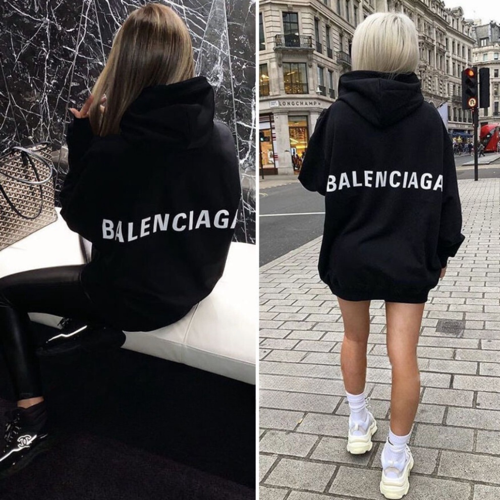 Áo HOODIE BALEN, Áo nỉ form oversize tay bồng mũ 2 lớp chất nỉ bông 100% cotton premium