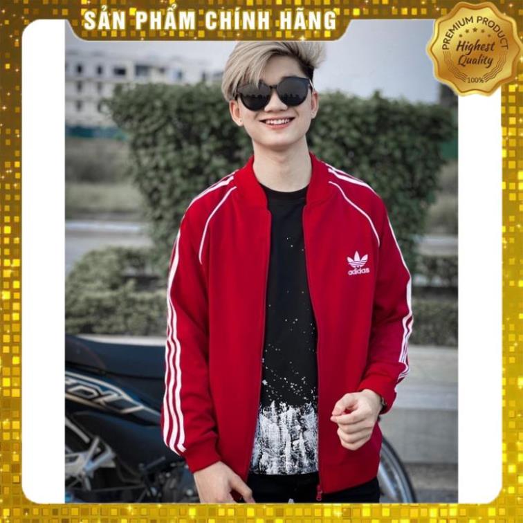 Áo Khoác Adidas Thể Thao Chất Thun Dày Dặn Chống Gió - Áo Bomber Nam Nữ 3 Sọc Hình Thêu Cao Cấp xx