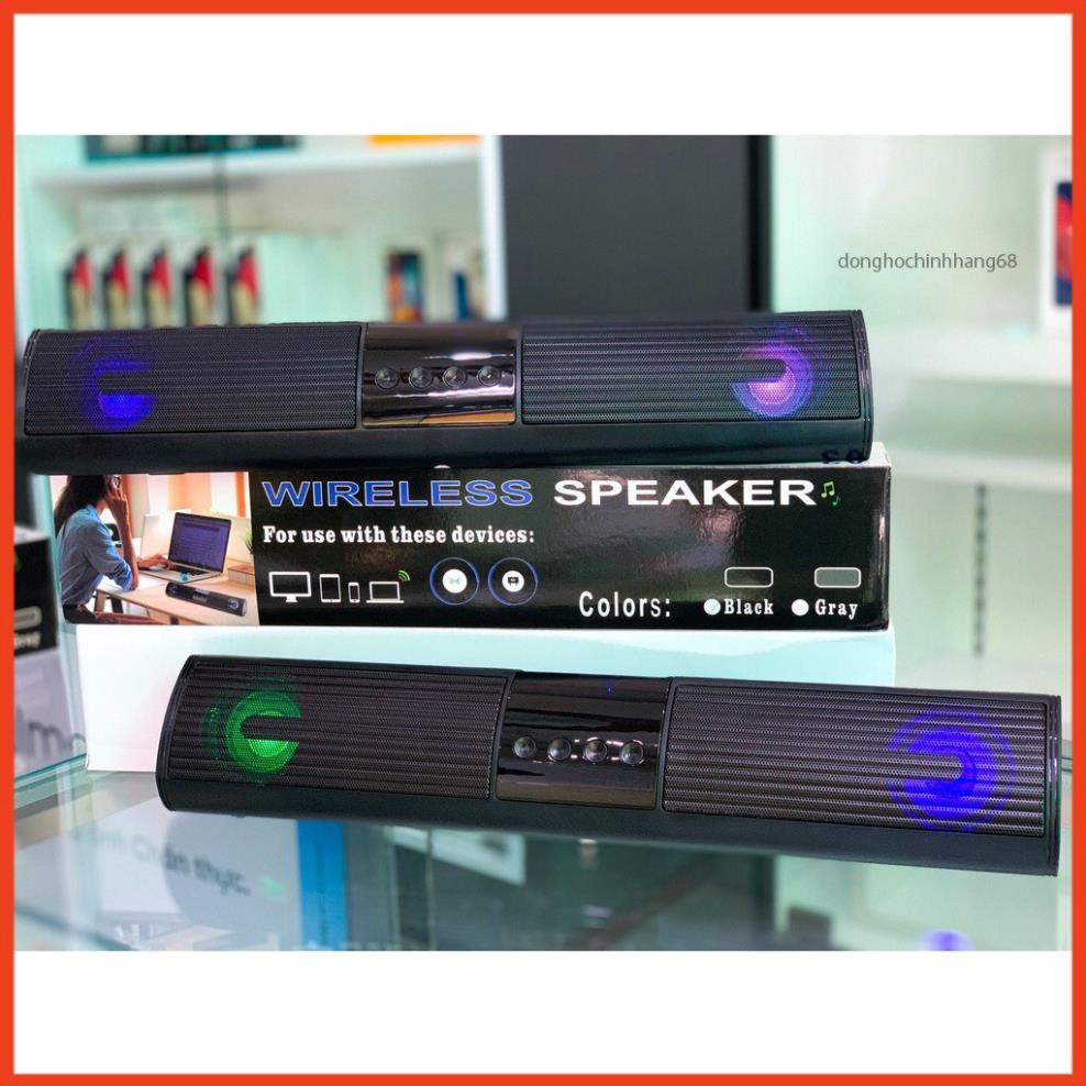 Loa Bluetooth Wireless Speaker A2 Dáng Dài, Loa Không Dây Có Đèn Led Âm Thanh Hay Bass Khỏe Có Đài FM, Bảo Hành 12 Tháng