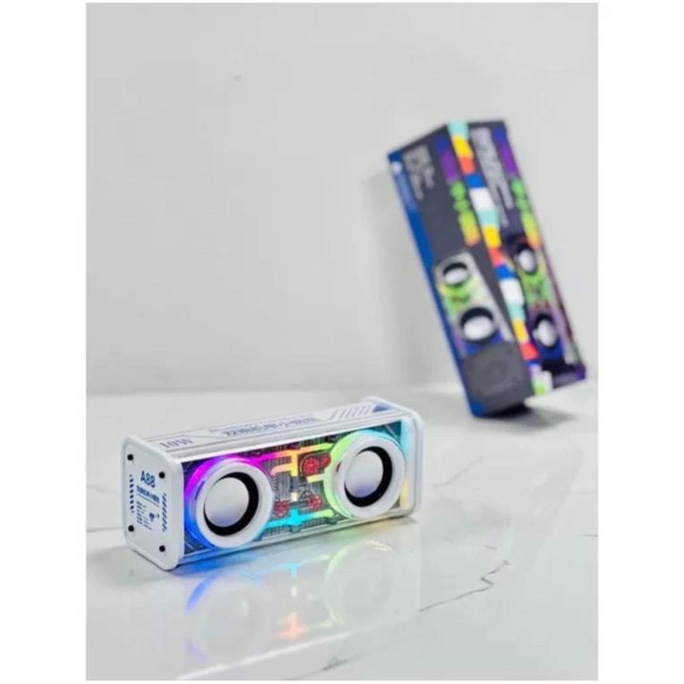 Loa Bluetooth Mini Để Bàn A88 Công Suât 10W Âm Thanh Hay Bass Mạnh Thiết Kế Đèn Led Nháy Theo Nhạc, Bảo Hành 12 Tháng