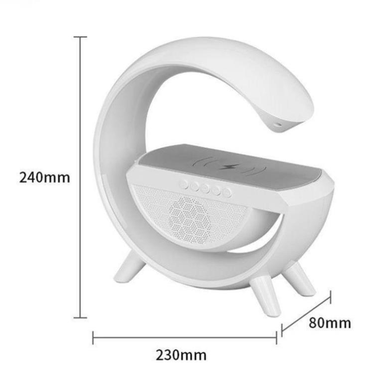 Loa Bluetooth Không Dây Chữ G Kiêm Sạc Nhanh Không Dây Thiết Kế Đèn Led RGB Nháy Theo Nhạc Âm Thanh Hay Bảo Hành 6 Tháng