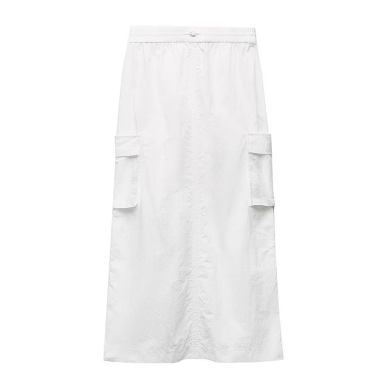 Morocco Zara Áo Khoác kí giả khôngTay Có Mũ + Chân Váy Lưng Cao