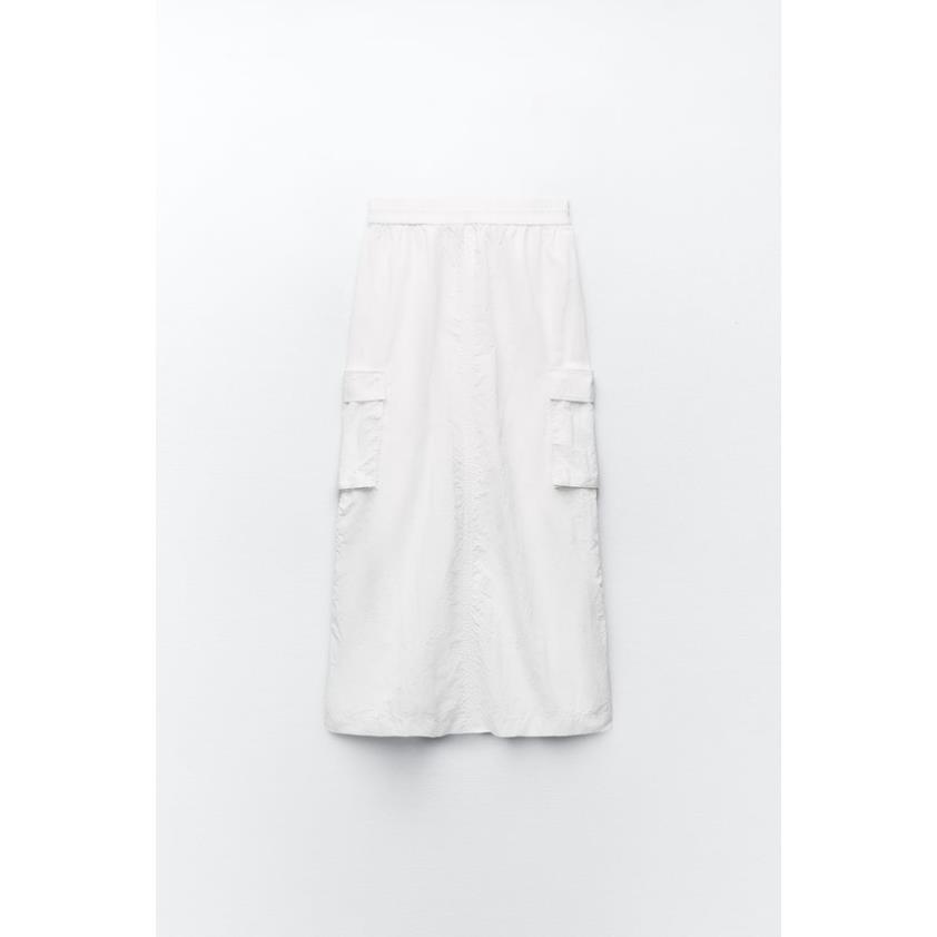 Morocco Zara Áo Khoác kí giả khôngTay Có Mũ + Chân Váy Lưng Cao