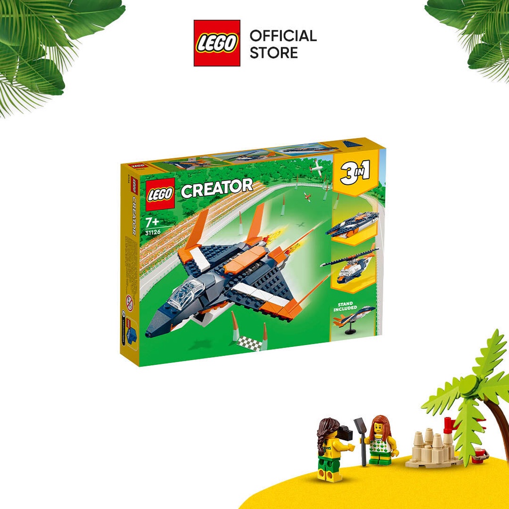 LEGO Creator 3in1 31126 Máy Bay Phản Lực Siêu Thanh (215 chi tiết)