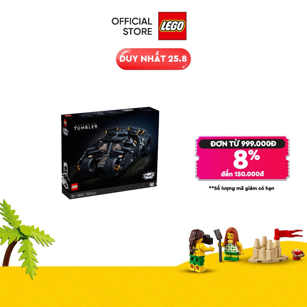 [Mã LIFEMC06DBAU giảm 50k đơn 350k] LEGO ADULTS 76240 Siêu Xe Chiến Đấu Batmobile Tumbler (2049 chi tiết)