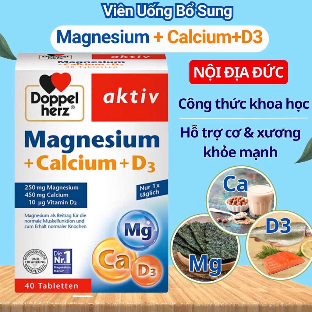 Viên uống bổ sung Magie canxi D3 ngừa loãng xương - Số 1 tại Đức