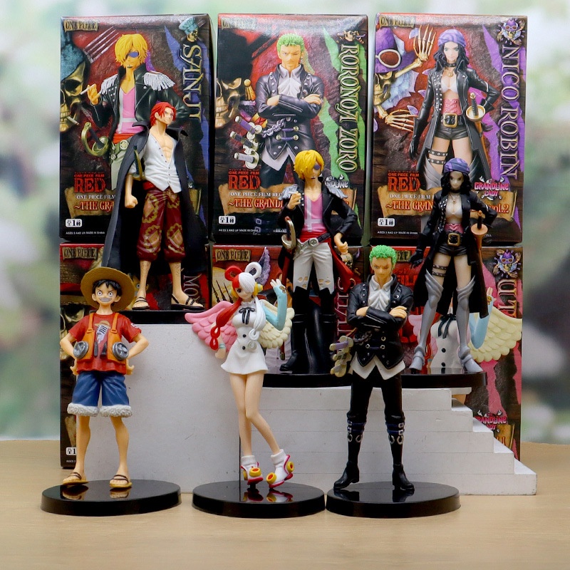 One piece phiên bản sân khấu haired shanks utarobin usop nami hình mô hình trang trí máy tính để bàn trọn bộ