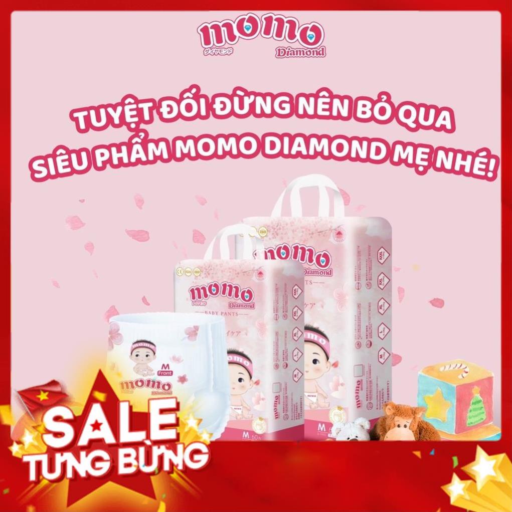 Tã bỉm dán/quần MOMOTARO, MOMO DIAMOND, MOMO LUXURY chính hãng S112/M96/M92/L84/XL78/XXL72/XXXL70 ssf