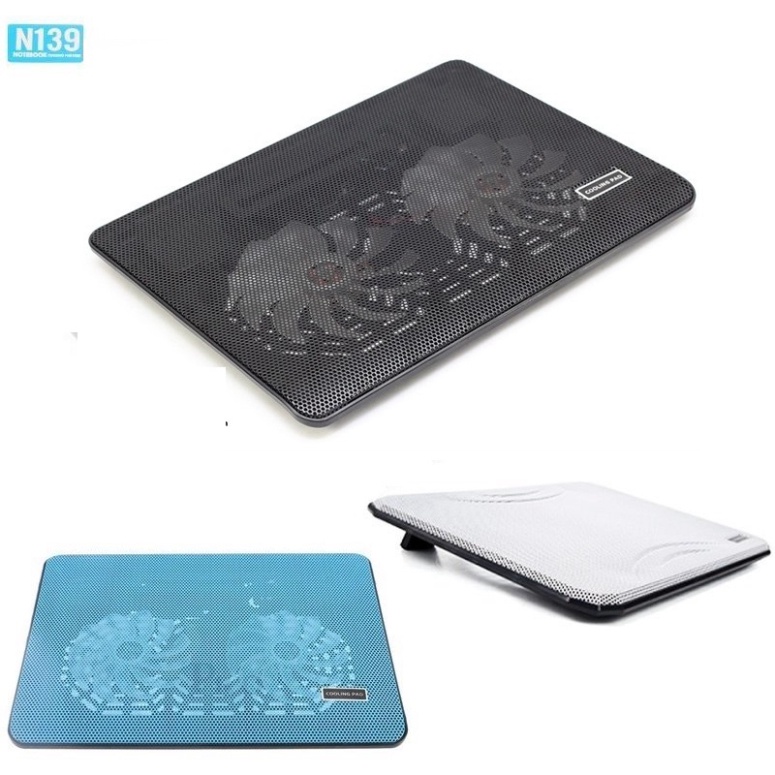 Đế Tản Nhiệt Laptop N99  cho laptop từ 13.3 đến 17 inch 2 Fan , Đế Nâng 45 Độ
