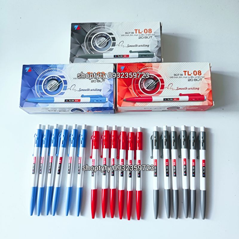 1 Hộp Viết Bi Xanh TL 08 Chính Hãng