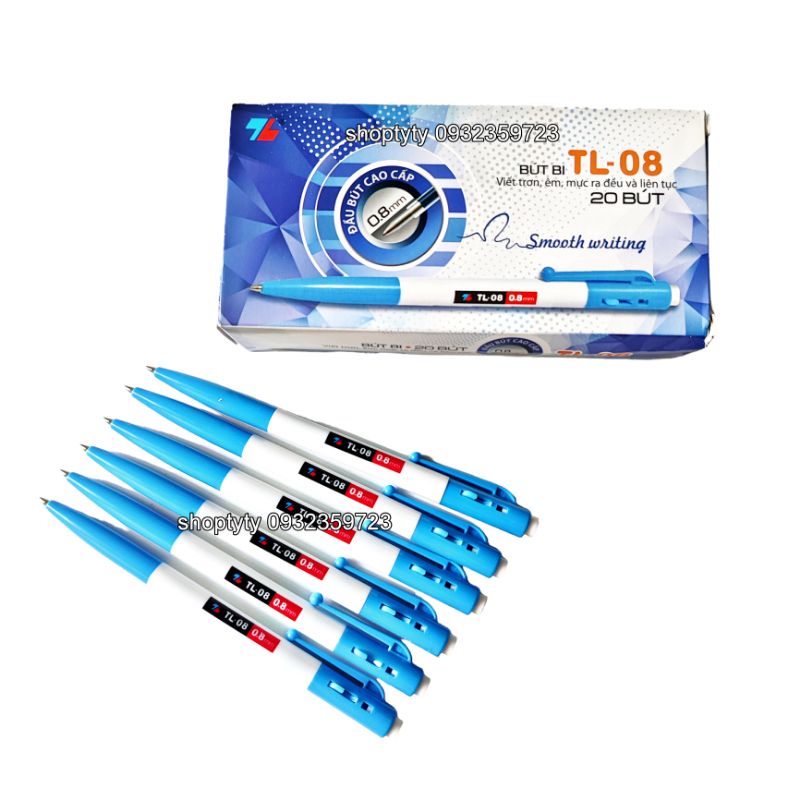 1 Hộp Viết Bi Xanh TL 08 Chính Hãng