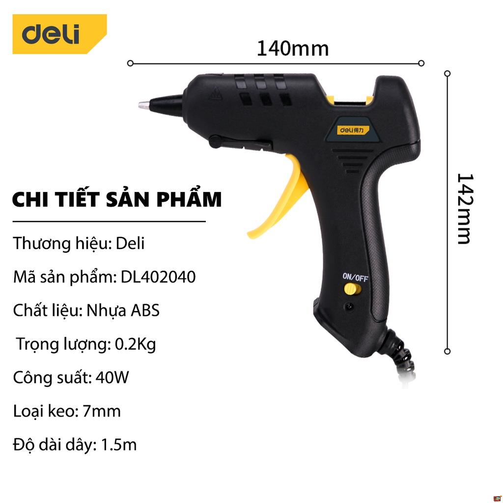 Súng Bắn Keo Deli Cao Cấp Chính Hãng Công Suất Lớn 40W - Nhỏ Gọn, An Toàn Sử Dụng - Thiết Kế Hiện Đại - DL402040