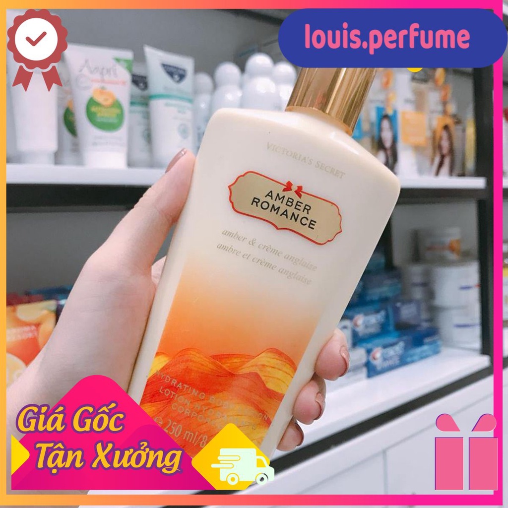 🌈louis.perfume🌈Dưỡng Thể Chăm Sóc Body Victoria’s Secret Amber Romance Lotion 250ml Chính Hãng Mỹ ( mới về )