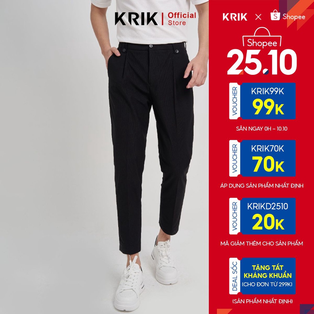 Quần Âu Nam Local Brand KRIK Form Baggy Chất Liệu Cao Cấp Không Bai Xù QA0425