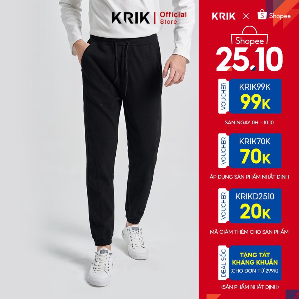 Quần Jogger Nỉ Phom Regular Trẻ Trung Năng Động Local Brand KRIK JG0300