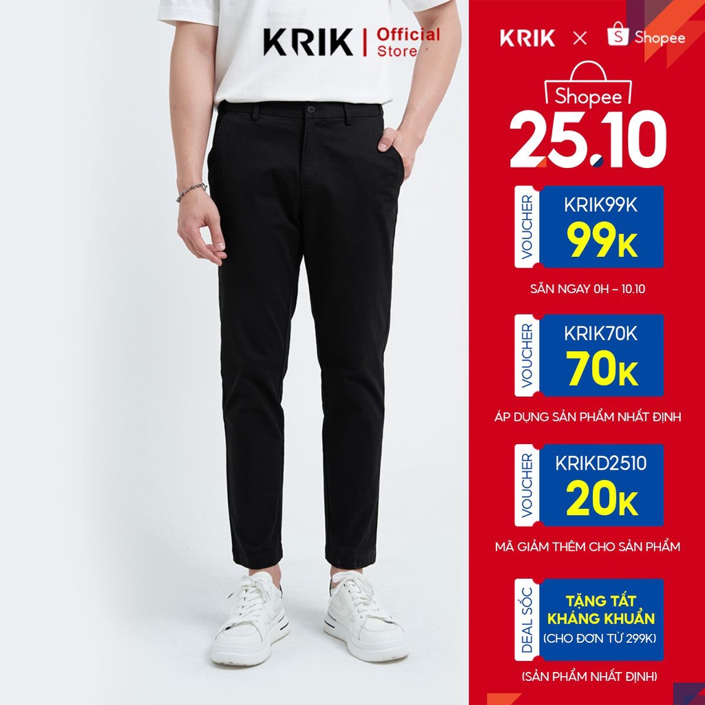 Quần Kaki Nam Form Slimfit Chất Liệu Kaki Cao Cấp KRIK - QK6507